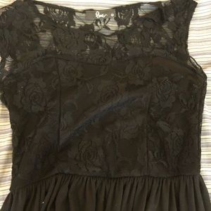 Black dress with lace top